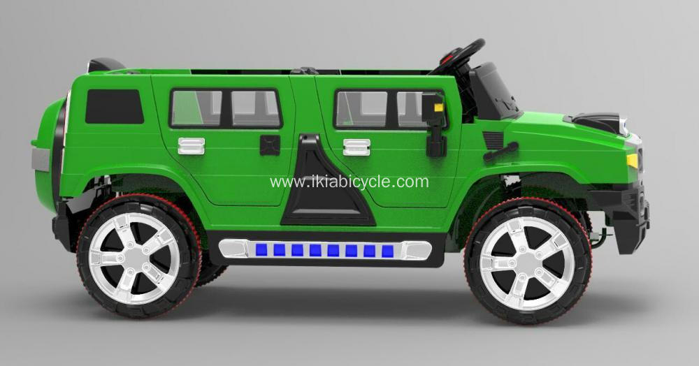 Motar Lantarki Green Color Ride a kan Motar
